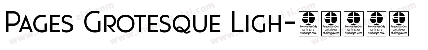 Pages Grotesque Ligh字体转换